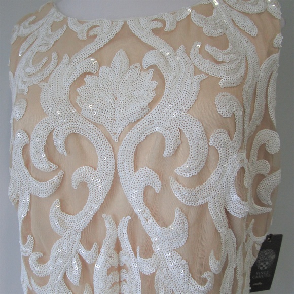 Vince Camuto Cream and White Midi Dress - Picture 4 of 8